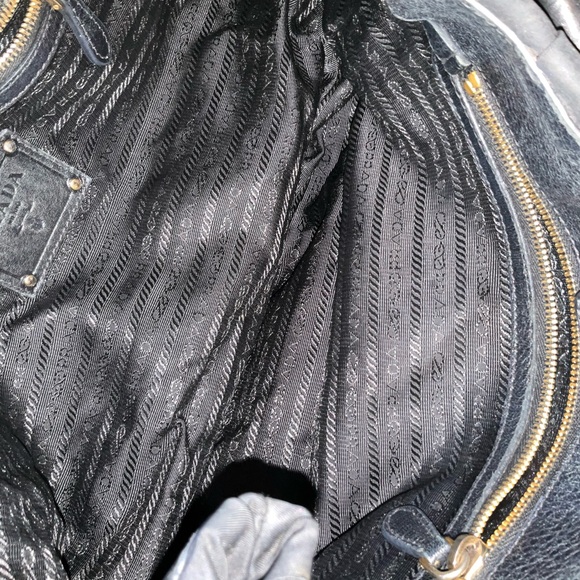 Prada Gorgeous Nylon and Leather Tote with Decorative Gathered Band - Picture 13 of 15